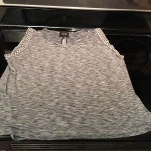 Navy blue and white tank top. Worn once wants.